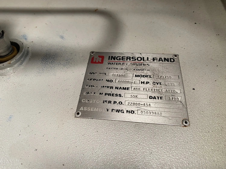 1996 - Ingersoll Rand ABB I-R Waterjet System - Model CB2-2400