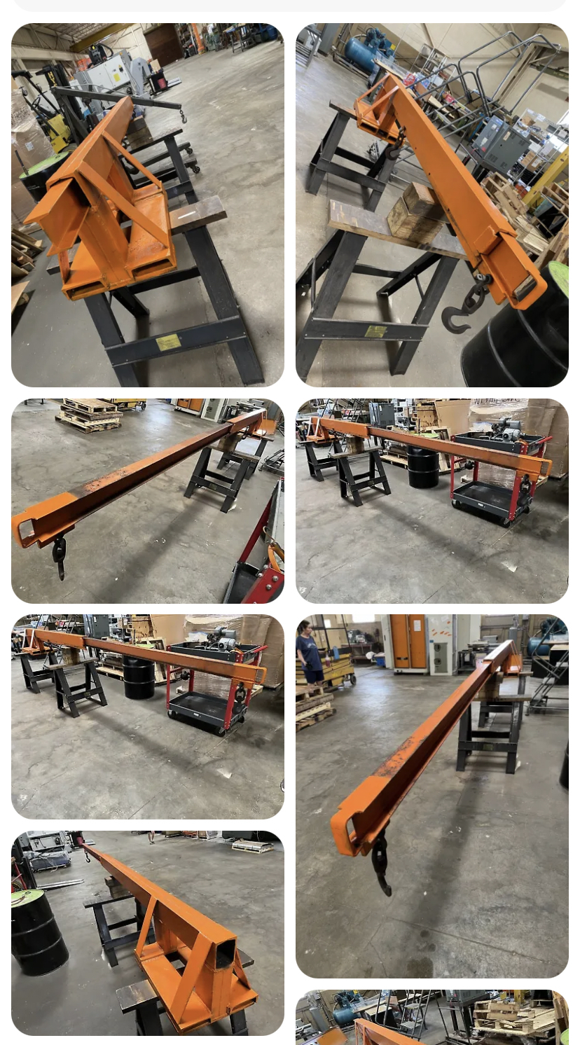 Forklift Boom Extension Used Steel Adjustable Forklift Boom Extension Attachment | Tartan American Machinery Corp.
