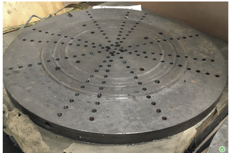 26” Steel Face Plate Face Plate Used 26” Diameter Steel Face Plate Drilled and Tapped | Tartan American Machinery Corp. (1)